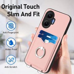Funda para teléfono con tarjetero y anillo R...