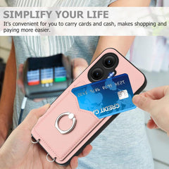 Funda para teléfono con tarjetero y anillo R...