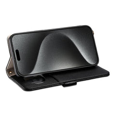 ESEBLE E11 Cartera de piel con cremallera y ...