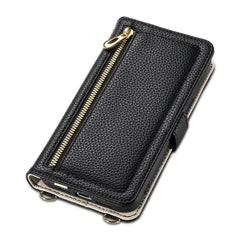 ESEBLE E11 Cartera de piel con cremallera y ...