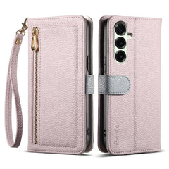 ESEBLE E11 Cartera de piel con cremallera y ...