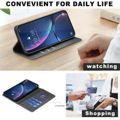 Funda magnética de cuero para teléfono      ...