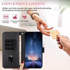Funda de cuero con lazo metálico para teléfo...