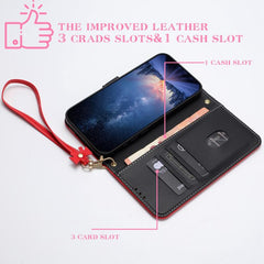 Funda de cuero con lazo metálico para teléfo...
