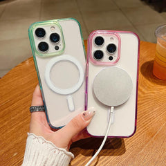 Funda transparente MagSafe para teléfono con...