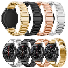 Correa de reloj de acero inoxidable con tres...