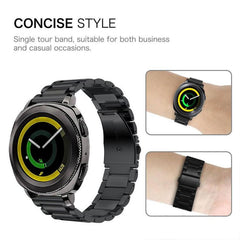Correa de reloj de acero inoxidable con tres...