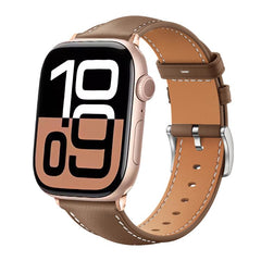 Correa de reloj de cuero de grano fino Black...