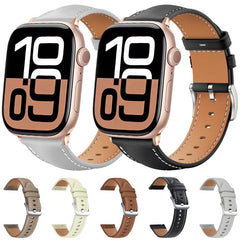 Correa de reloj de cuero de grano fino Black...