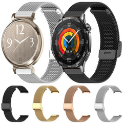 Correa de reloj de malla metálica con hebill...