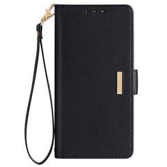 Funda de cuero para teléfono con cadena cruz...