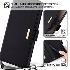 Funda de cuero para teléfono con cadena cruz...