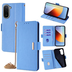 Funda de cuero para teléfono con cadena cruz...