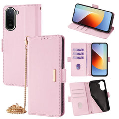 Funda de cuero para teléfono con cadena cruz...
