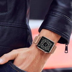 Correa de reloj metálica con hebilla milanes...