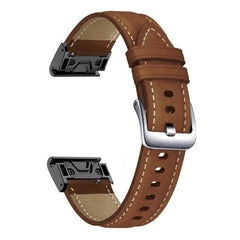 Correa de reloj de cuero con hebilla platead...