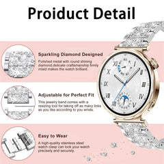 Correa de reloj de acero con diamantes xDfin...