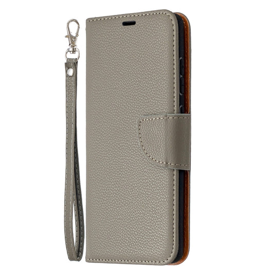 Litchi Texture Pure Color Horizontal Flip PU...