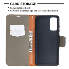 Litchi Texture Pure Color Horizontal Flip PU...