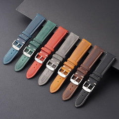 Correa de reloj de cuero con textura retro C...