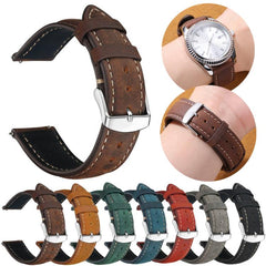 Correa de reloj de cuero con textura retro C...