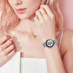 Correa de reloj de metal con diamantes de xD...