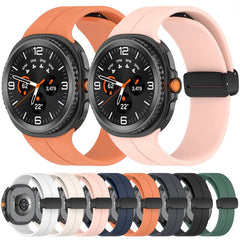 Correa de reloj de silicona magnética con he...