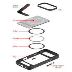 Funda híbrida de PC y TPU con soporte inclin...
