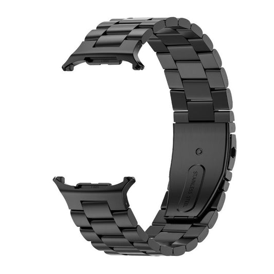 Correa de reloj de acero inoxidable con tres...