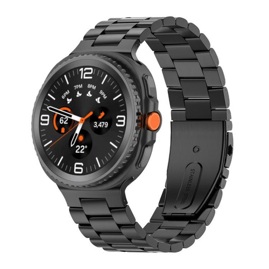 Correa de reloj de acero inoxidable con tres...