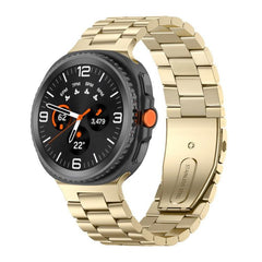 Correa de reloj de acero inoxidable con tres...