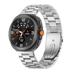 Correa de reloj de acero inoxidable con tres...