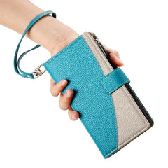 Funda de cuero para teléfono con cremallera ...
