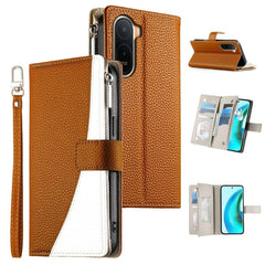 Funda de cuero para teléfono con cremallera ...