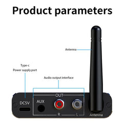 Adaptador de audio AUX Bluetooth portátil co...