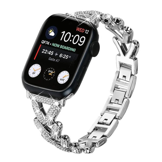 Correa de reloj de metal con diamantes de xD...