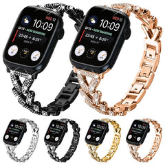 Correa de reloj de metal con diamantes de xD...