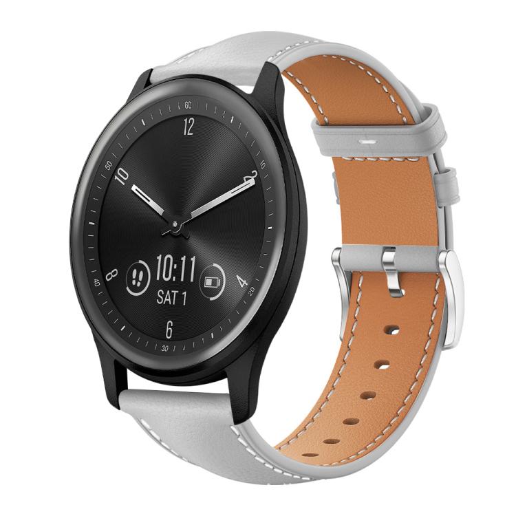 Correa de reloj de piel de grano fino con di...