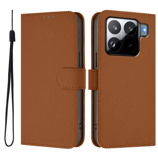 Funda para teléfono de cuero de color sólido...
