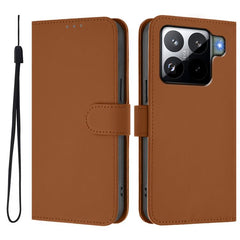Funda para teléfono de cuero de color sólido...