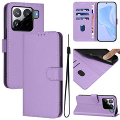 Funda para teléfono de cuero de color sólido...