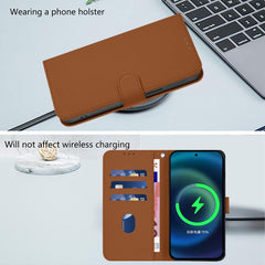 Funda para teléfono de cuero de color sólido...