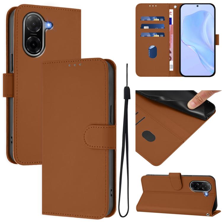 Funda para teléfono de cuero de color sólido...