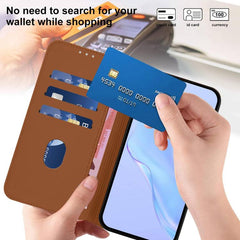 Funda para teléfono de cuero de color sólido...