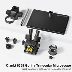 Microscopio trinocular QianLi 6558 Gorilla d...
