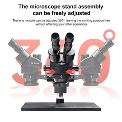 Microscopio trinocular YCS 1S Max de base gr...