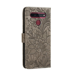 Funda de cuero con tapa horizontal de flores...
