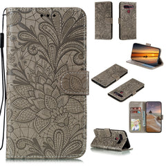 Funda de cuero con tapa horizontal de flores...