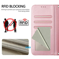 Funda de cuero RFID para teléfono con reliev...