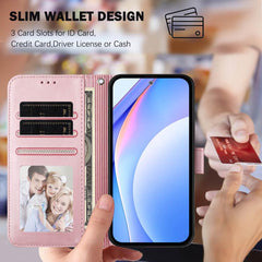 Funda de cuero RFID para teléfono con reliev...